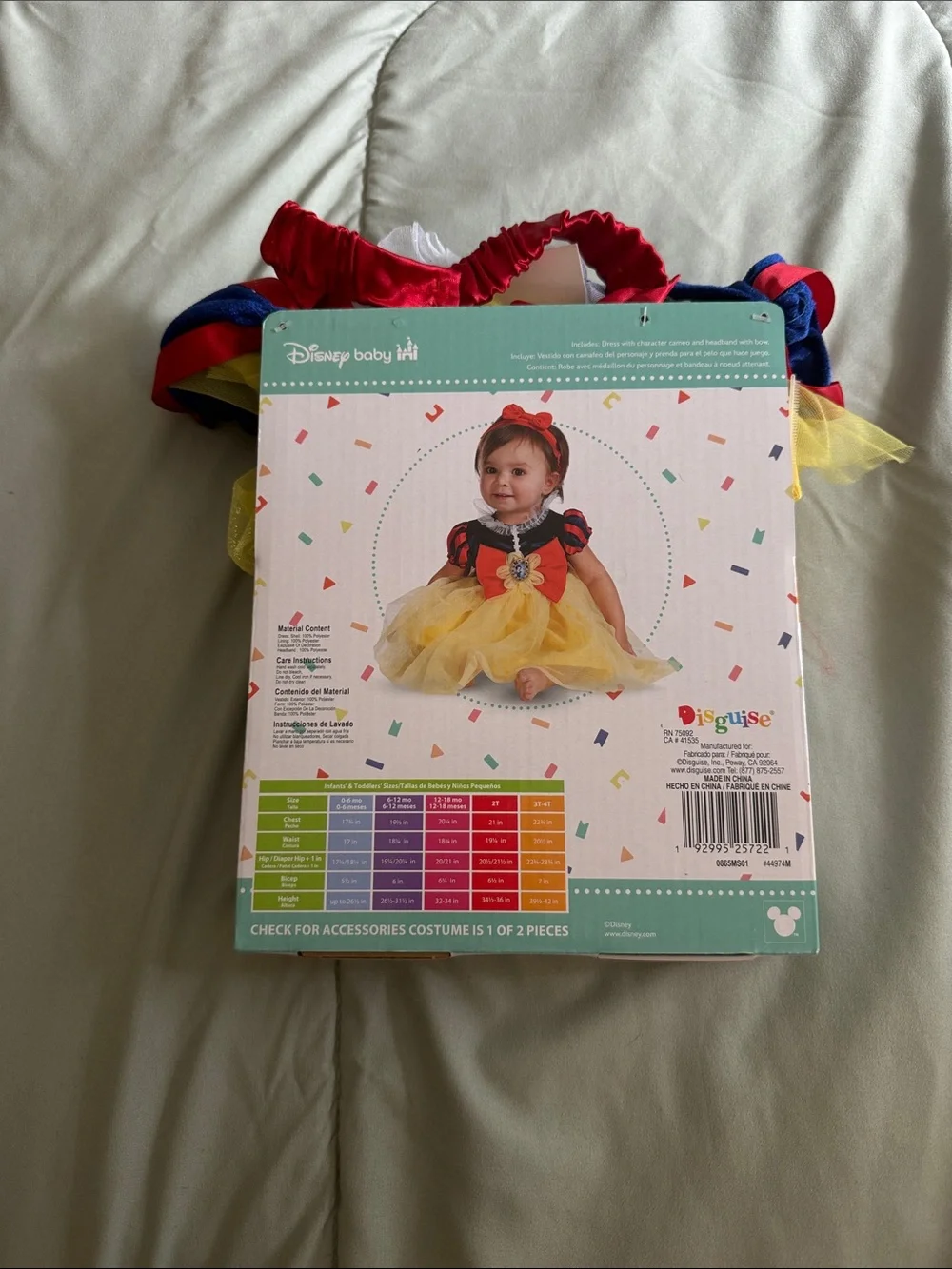 Disney Snow White Toddler Costume - Blue, Yellow & Red